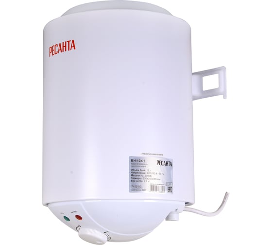 Изображение товара Накопительный водонагреватель Ресанта круглый ВН-10КН 74/5/10