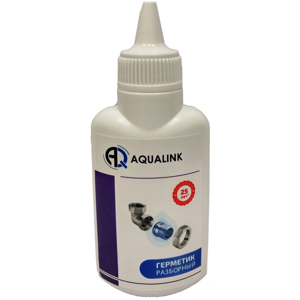 Разборный анаэробный клей-герметик AQUALINK герметик анаэробный 50 мл разборный средней прочности средней вязкости синий sanfix 40748