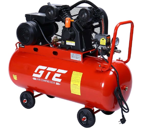 Изображение товара Компрессор поршневой с ременным приводом GTE 220В, ресив. 100л, 300л/мин. -MR4100300B GTE-MR4100300B