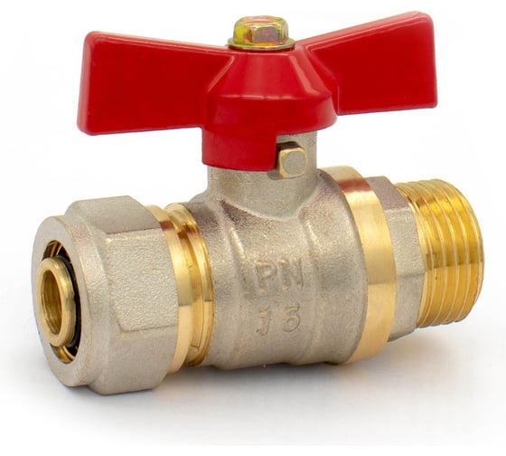 Изображение товара Кран шаровой для металлопластика DORON 16x1/2" ц/ш 8425