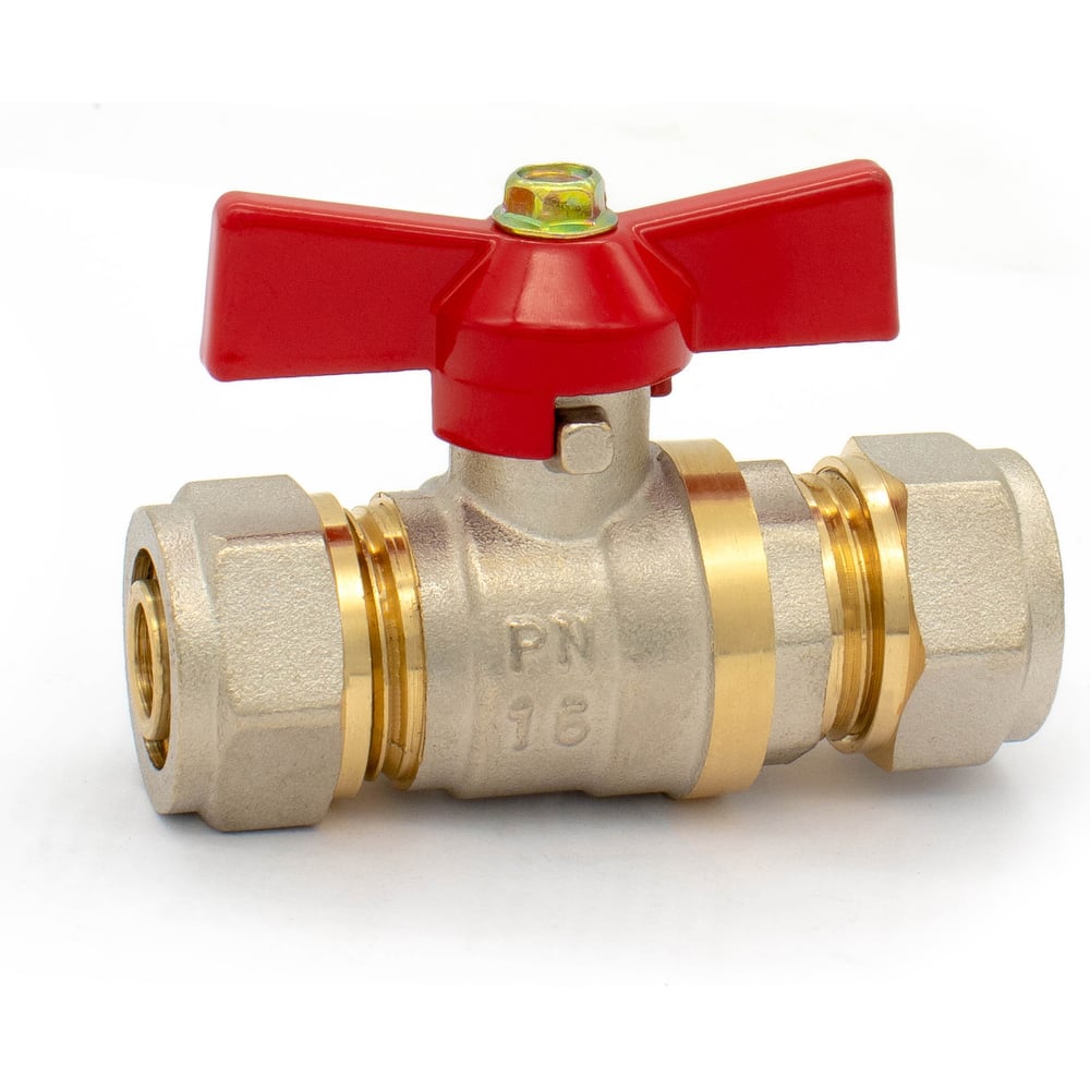 Изображение товара Кран шаровой для металлопластика DORON 20x20 ц/ц - надежный запорный клапан для систем водоснабжени