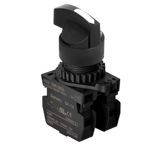 Изображение товара Селекторный переключатель Autonics S2SR-S8W2A, белый, 2НО, артикул A5550001832R