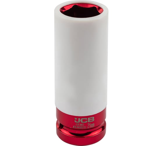 Изображение товара Головка глубокая JCB 1/2, 21 мм с пластиковым защитным кожухом для литых дисков JCB-4458521C(59526)