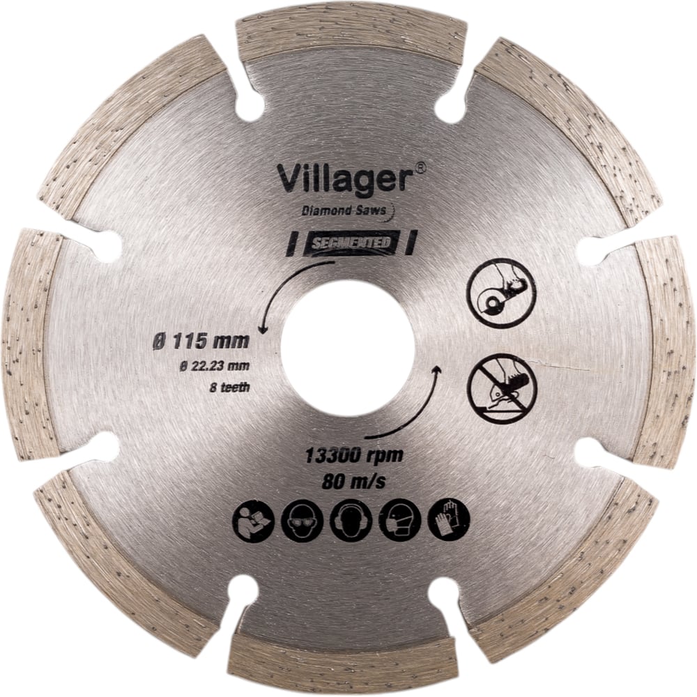 Изображение товара Алмазный сегментный пильный диск Villager DCB-115C 115 мм для бетона кирпича