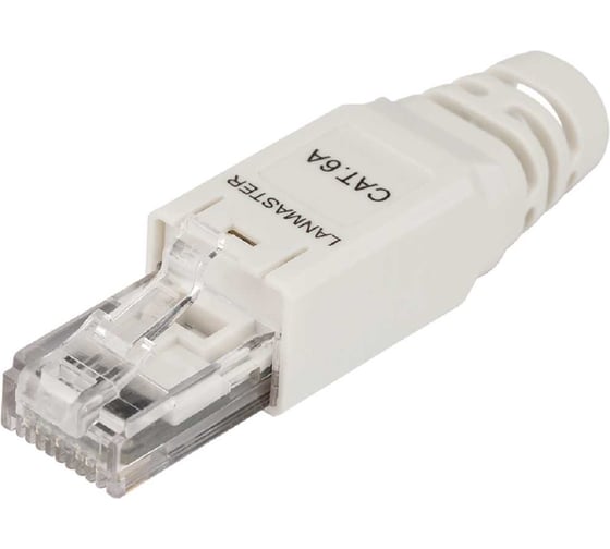 Изображение товара Полевой коннектор неэкранированный LANMASTER RJ45 8P8C кат.6A LAN-TMP-U6A-WH