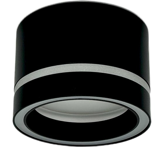 Изображение товара Накладной светильник truEnergy с матовым кольцом под лампу GX53 D83xH60мм черный/алюминий 21043