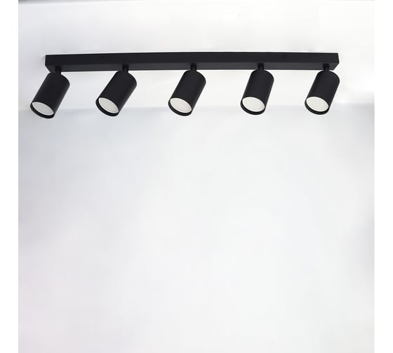 Изображение товара Светильник накладной truEnergy поворотный под лампы 5xGU10 круг черный/металл 21372