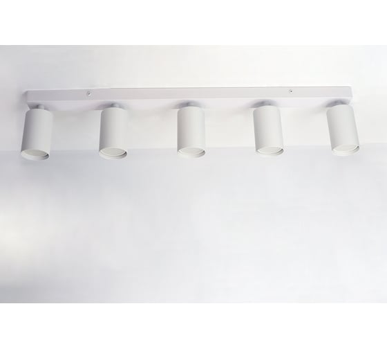 Изображение товара Светильник накладной truEnergy поворотный под лампы 5xGU10 круг белый/металл 21371