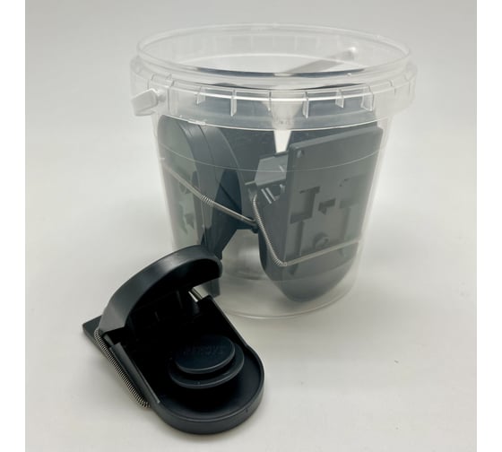 Изображение товара Ведерко с пластиковыми мышеловками с приманкой SuperCat в комплекте 5 шт. Bucket-MouseTrap-Peanut(5)