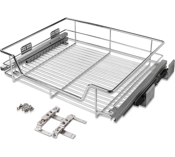 Изображение товара Выдвижная одноуровневая корзина JET 800 мм, система плавного закрывания, хром S155A.800CPJ99
