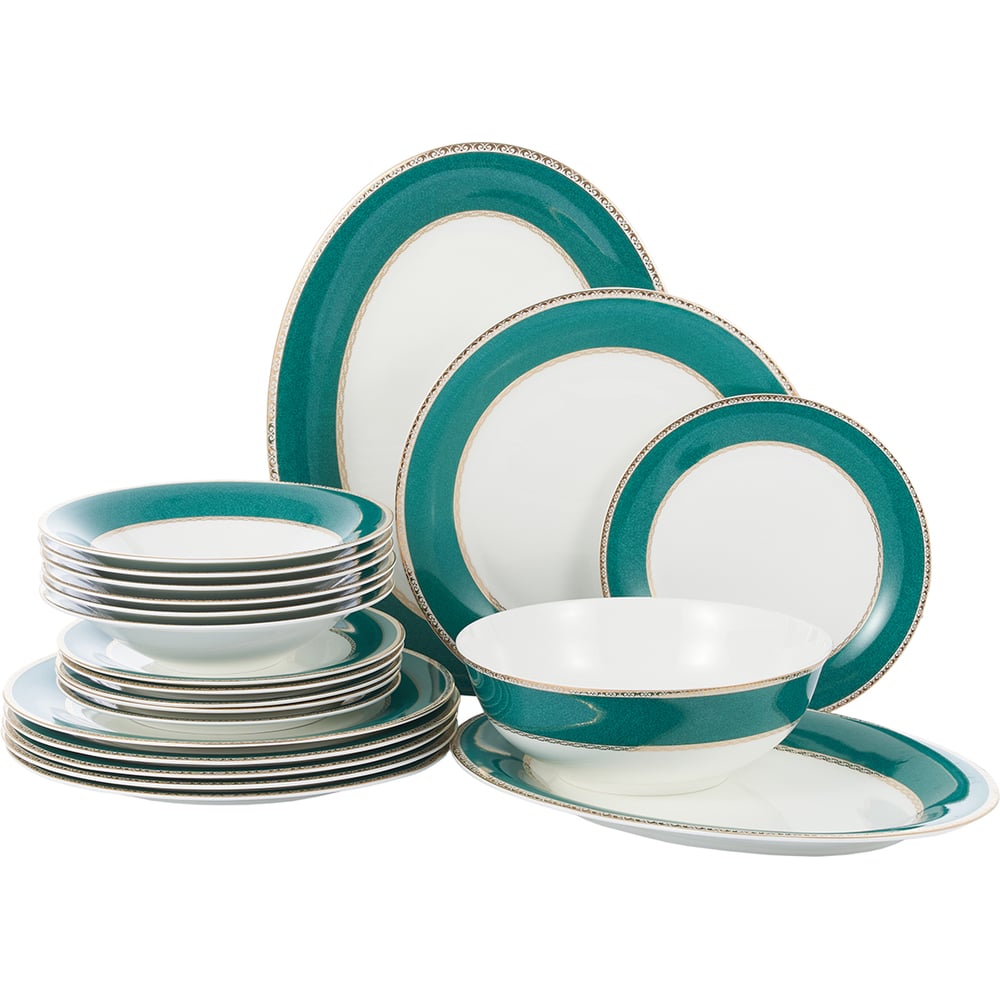 Изображение товара Столовый сервиз Gipfel Moritz 21 предмет костяной фарфор дизайн узоры