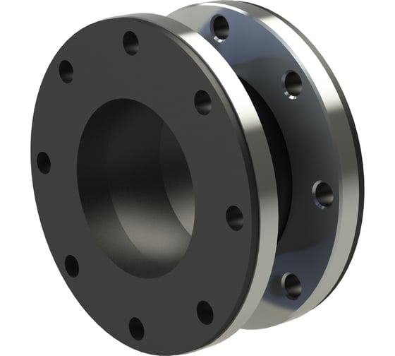 Изображение товара Резиновый фланцевый компенсатор СИБРЕЗИНОТЕХНИКА Резинокордная компенсационная вставка Ду-150 (L 126) EPDM Ру-10 4687205852106