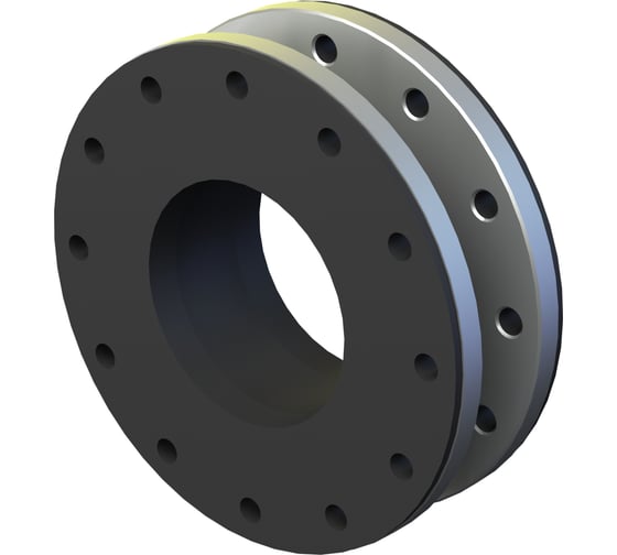 Изображение товара Резиновый фланцевый компенсатор СИБРЕЗИНОТЕХНИКА Резинокордная компенсационная вставка Ду-250 (L 130) EPDM Ру-16 4687205852229