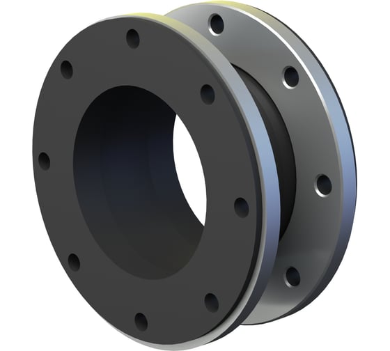 Изображение товара Резиновый фланцевый компенсатор СИБРЕЗИНОТЕХНИКА Резинокордная компенсационная вставка Ду-200 (L 145) EPDM Ру-10 4687205852113