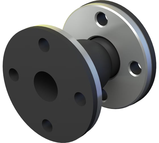 Изображение товара Резиновый фланцевый компенсатор СИБРЕЗИНОТЕХНИКА Резинокордная компенсационная вставка Ду-40 EPDM Ру-10 4687205852045