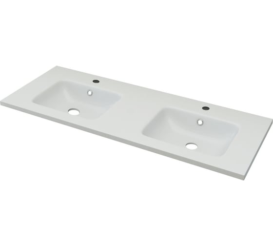 Изображение товара Раковина из искусственного мрамора Cezares с двумя чашами, 121x46 50211