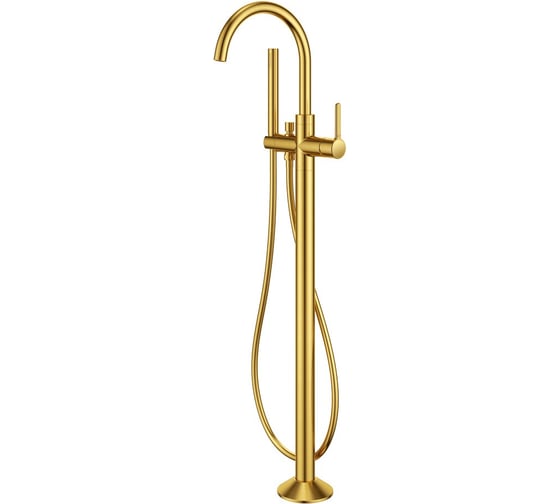 Изображение товара Напольный смеситель для ванны Cezares брашированное золото ECO-VDP-BORO