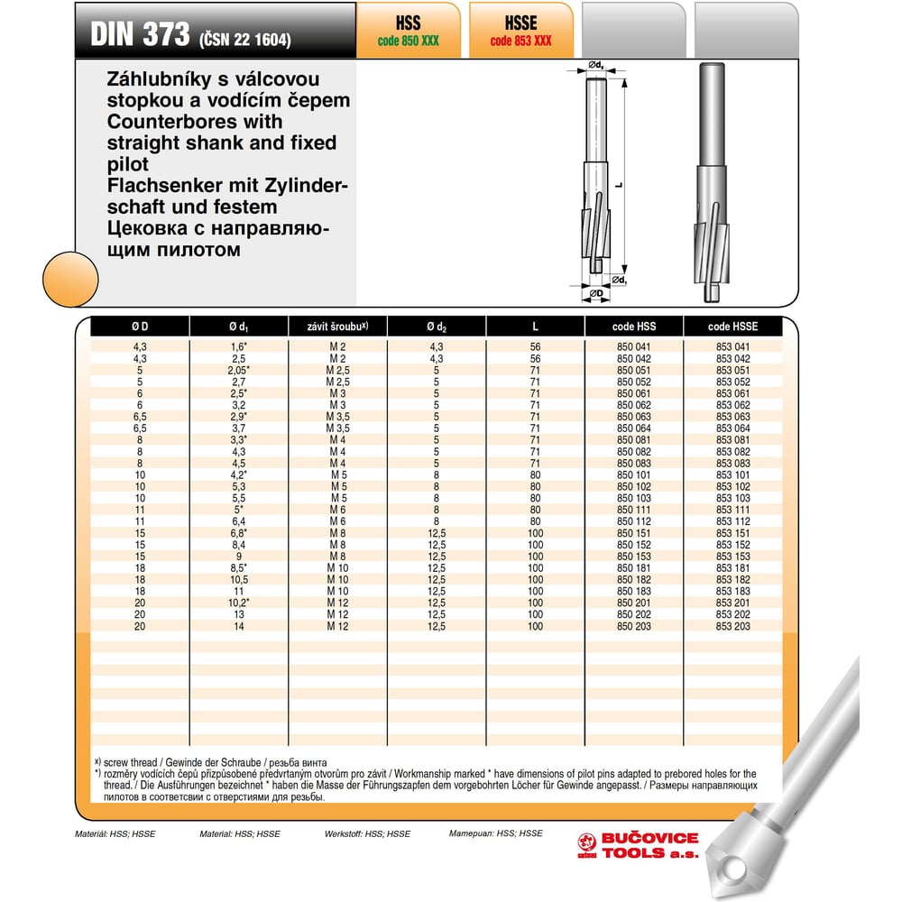 Цековка Bucovice Tools 853182