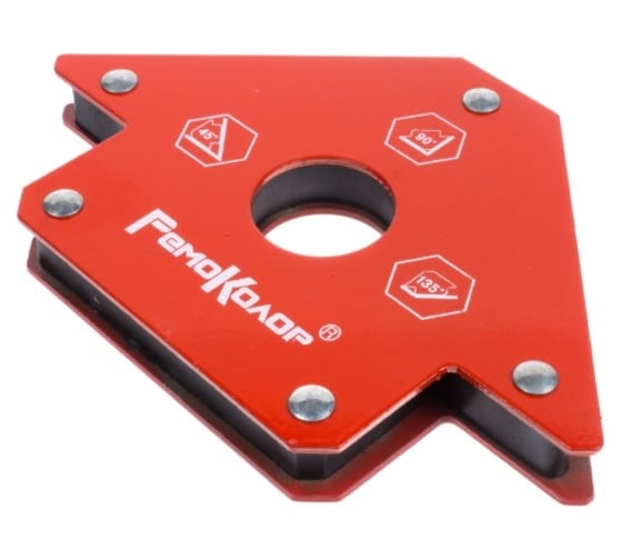 Изображение товара Угольник магнитный для сварки (45-135 град; 75LBS/34кг) РемоКолор 73-0-203