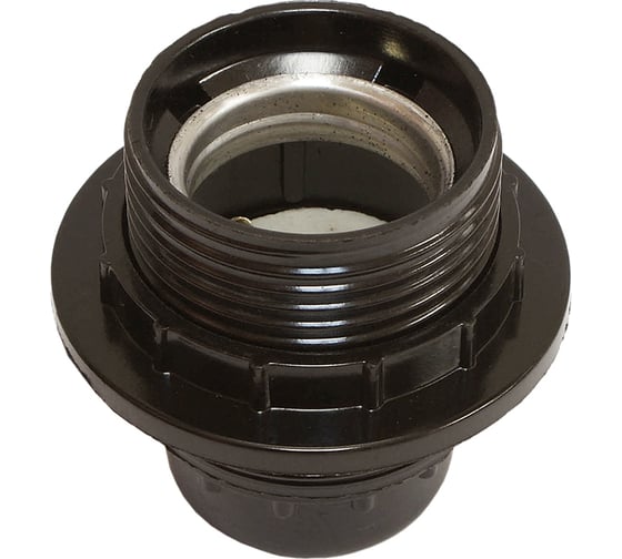 Изображение товара Патрон DORI Е-27, подвесной карболитовый с кольцом (черный) 50шт 1045748