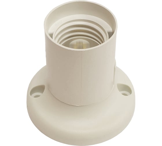 Изображение товара Патрон DORI Е-27, потолочный прямой термостойкий пластик (белый)50 шт 1045823