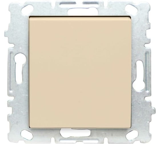 Изображение товара Набор выключатель Metronex Electric Roma Cream одноклавишный без рамки, 6 шт FVK010117MLK-6