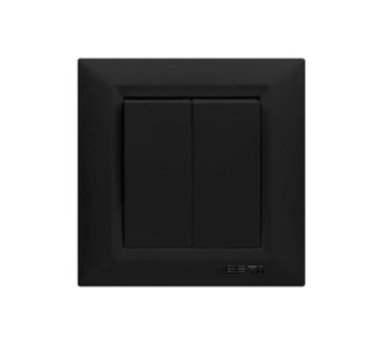 Изображение товара Набор выключатель Metronex Electric Roma Grafit двухклавишный без рамки, 6 шт FVK010125GRA-6