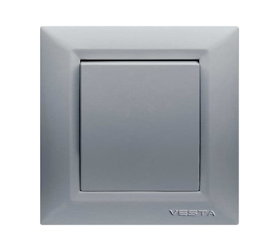 Изображение товара Набор выключатель Metronex Electric Roma Silver одноклавишный без рамки, 6 шт FVK010115SRM-6