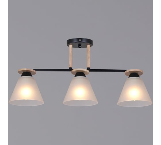 Изображение товара Потолочный светильник ReLuce 11630-0.3-03 BK+WOOD