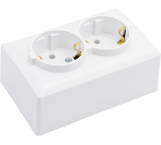 Изображение товара Набор Розетка Vesta Electric Vesta-Electric Mega двойная с заземлением Mega, 5шт F00050203BEL-5