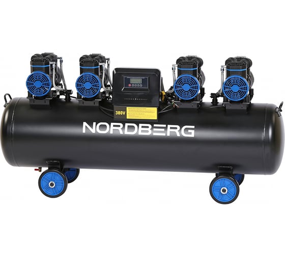 Изображение товара Компрессор безмасляный NORDBERG 380 В, ресивер 200 л, 1000 л/мин NCEO200/1000
