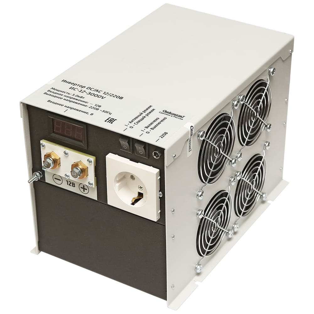 Изображение товара Преобразователь напряжения СИБКОНТАКТ ИС-12-3000V для бытового использования