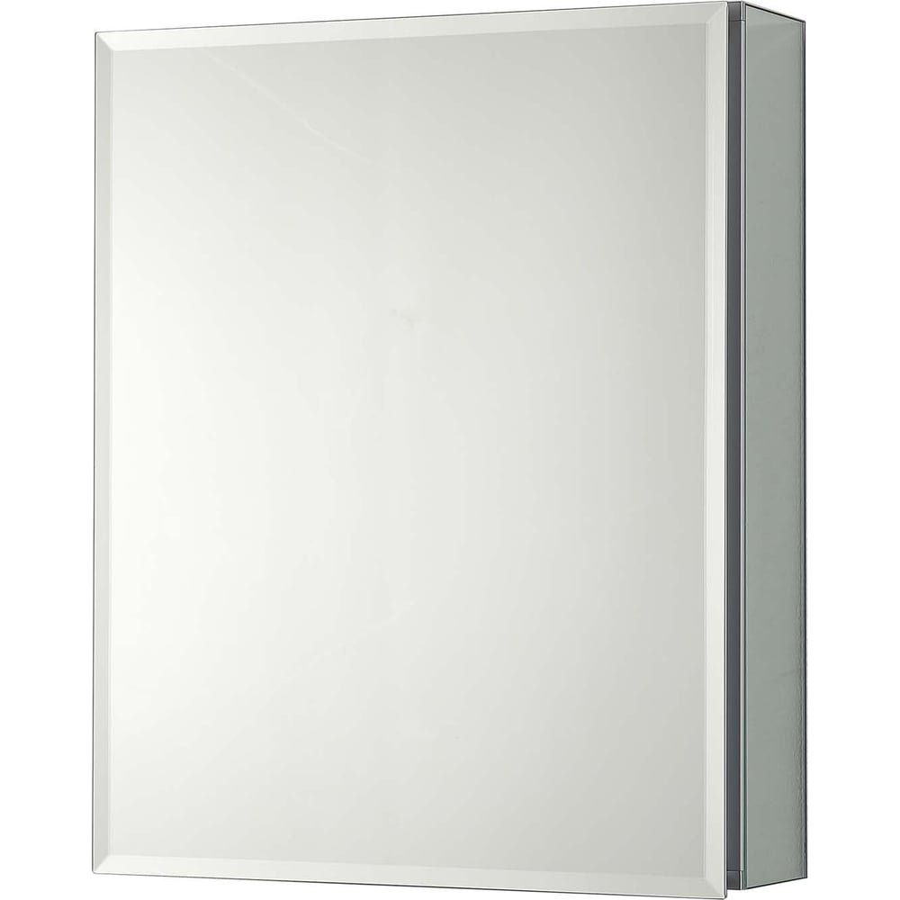 Изображение товара Алюминиевый зеркальный шкаф без подсветки AQUATEK AQ7508-MC 508х660х134, крепеж одна зеркальная дверца, две стеклянные полки, установка с левым или правым поворотом 00000140649