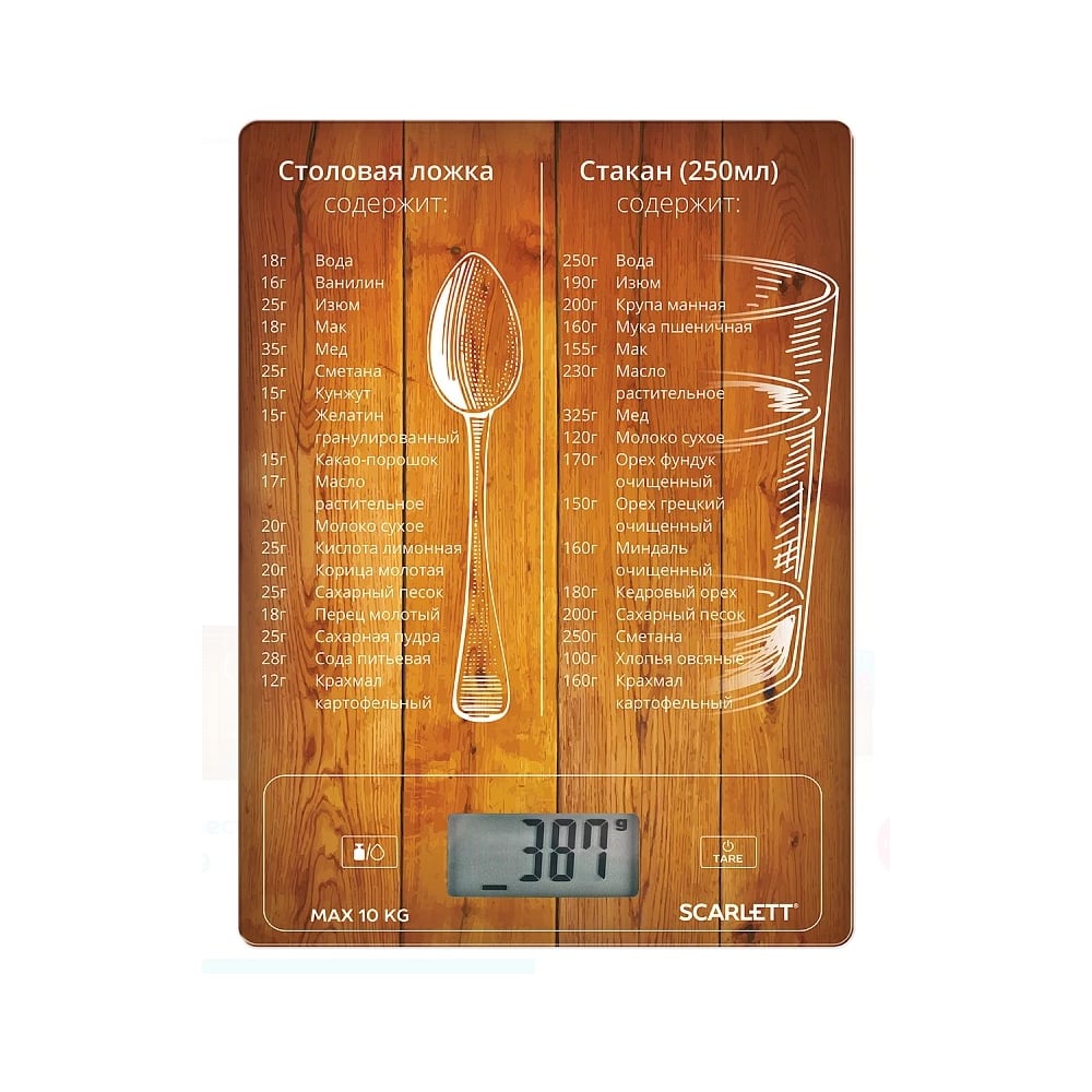 Изображение товара Кухонные электронные весы Scarlett SC-KS57P19 с сенсорным управлением и точностью 1 г
