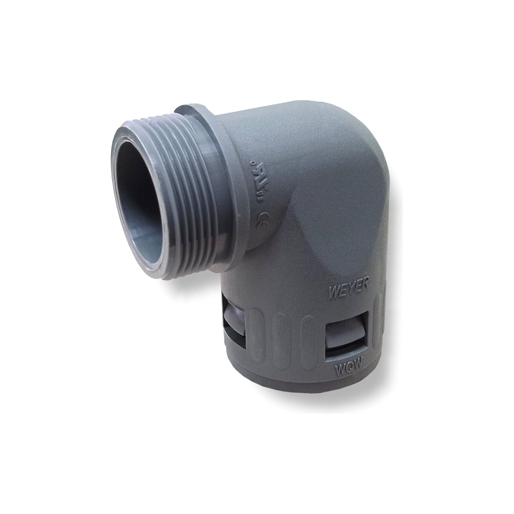 Изображение товара Муфта для гофрированных труб угловая Weyer QW-P16G/AD21.2 90 мм IP68