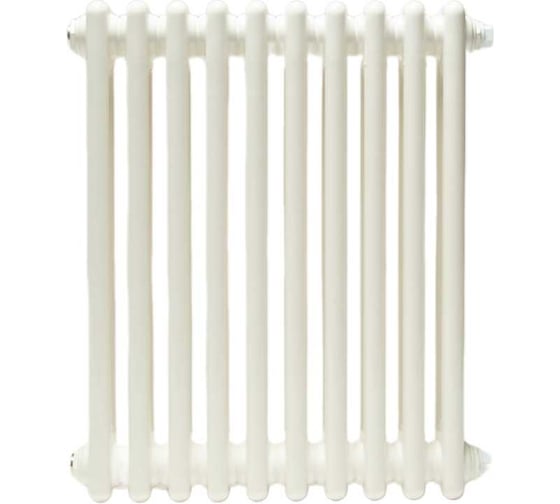 Изображение товара Трубчатый радиатор ТЕПЛОФОРТ обогрев 10 кв.м., двухтрубный, габаритная высота секции 575 мм, 14 секций, боковое подключение 3/4”, цвет белый глянец 200092