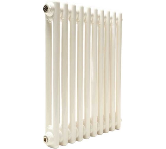 Изображение товара Трубчатый радиатор обогрев ТЕПЛОФОРТ 12 кв.м., двухтрубный, габаритная высота секции 575 мм, 16 секций, боковое подключение 3/4”, цвет белый глянец 200093