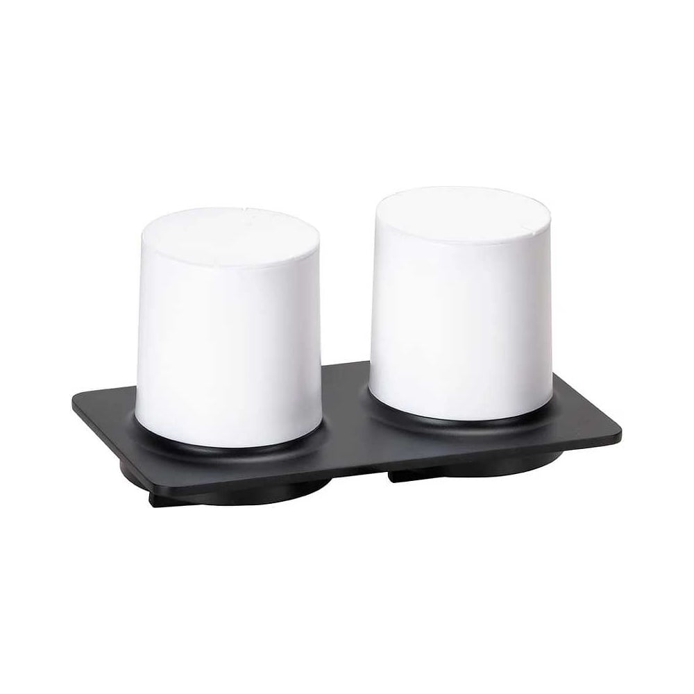 Изображение товара Настенный двойной дозатор для жидкого мыла BEMETA ORGANIC BLACK матовый черный