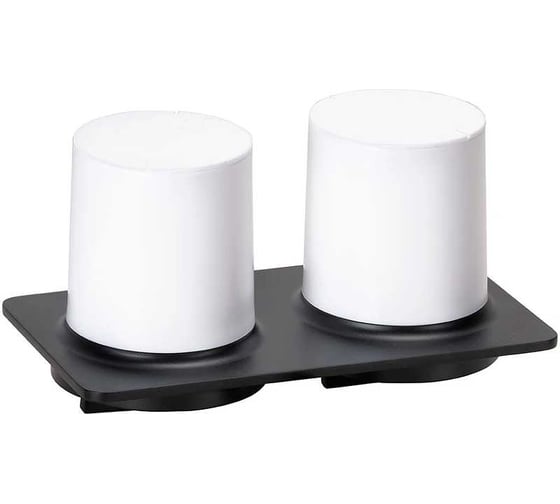 Изображение товара Настенный дозатор для жидкого мыла BEMETA ORGANIC BLACK двойной, черный матовый 167109270