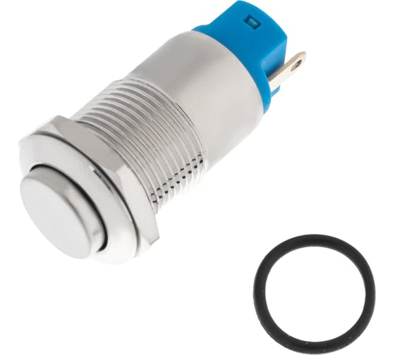 Изображение товара Антивандальная кнопка REXANT d12 Б/Фикс (2с), OFF-(ON), выпуклая (A12-B2) 06-0339-A