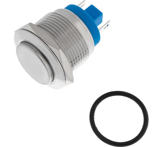Изображение товара Антивандальная кнопка d19 без фиксации (2с), выкл-(вкл), выпуклая (PBS-28В-4) REXANT 06-0358-B
