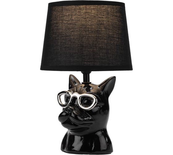 Изображение товара Светильник REXANT декоративный настольный МОБИ "Бульдог", с цоколем Е14, 40Вт, цвет черный 603-1016