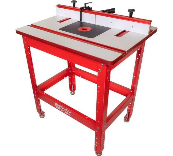 Изображение товара Фрезерный стол: подстолье -1/3, столешница -2/3, параллельный упор -3/3 WOODWORK PRS-801