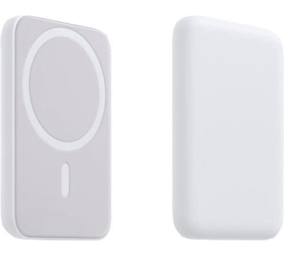 Изображение товара Портативное беспроводное зарядное устройство REXANT Power Bank (аккумуляторная батарея) 5000 mAh, MagSafe, белое 30-2053