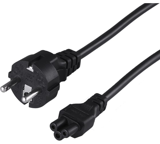 Изображение товара Сетевой шнур REXANT, евровилка–евроразъем С5, кабель 3x0,5мм2, 3 м 11-1155