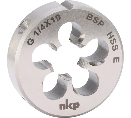 Изображение товара Плашка трубная NKP G(BSP) 1/4-19, DINEN24231, HSSE, 38x10мм 188001-N2-3127