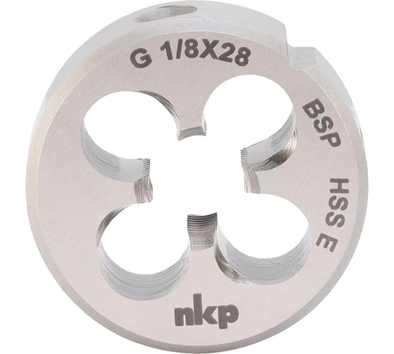 Изображение товара Плашка трубная NKP G(BSP) 1/8-28, DINEN24231, HSSE, 30x11мм 188001-N2-3125