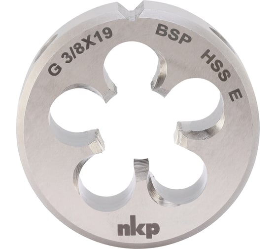 Изображение товара Плашка трубная NKP G(BSP) 3/8-19, DINEN24231, HSSE, 45x14 мм 188001-N2-3129