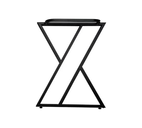 Изображение товара Ножка для стола Solarius в стиле Loft Z-образная, опора для стола лофт 68,5x71 см, подстолье металлическое регулируемое прочное, порошковая покраска, черного цвета nogaX70black