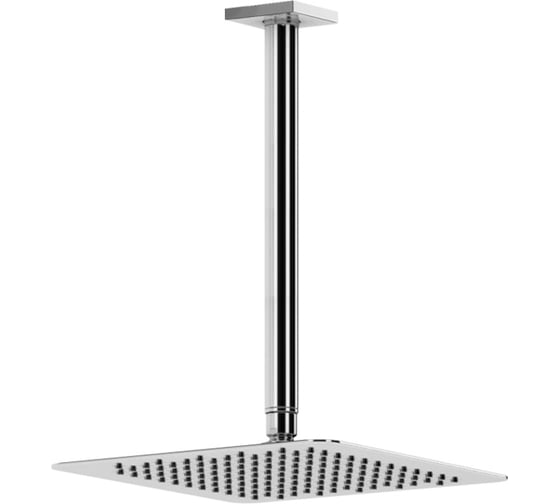 Изображение товара Верхний душ квадратный Cezares, 30x30 см, с потолочным кронштейном 30 см, нержавеющая сталь, хром CZR-B-TDDQ-30/30-01